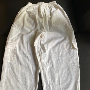 Men’s Linen Beach Pants - Small White